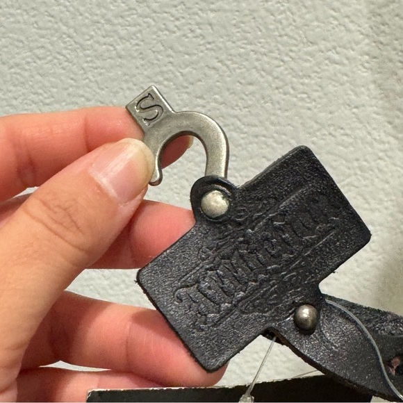 Affliction Unisex Rome Belt Black Leather Two Straps Size Small 36” Grunge Y2K - Picture 10 of 13